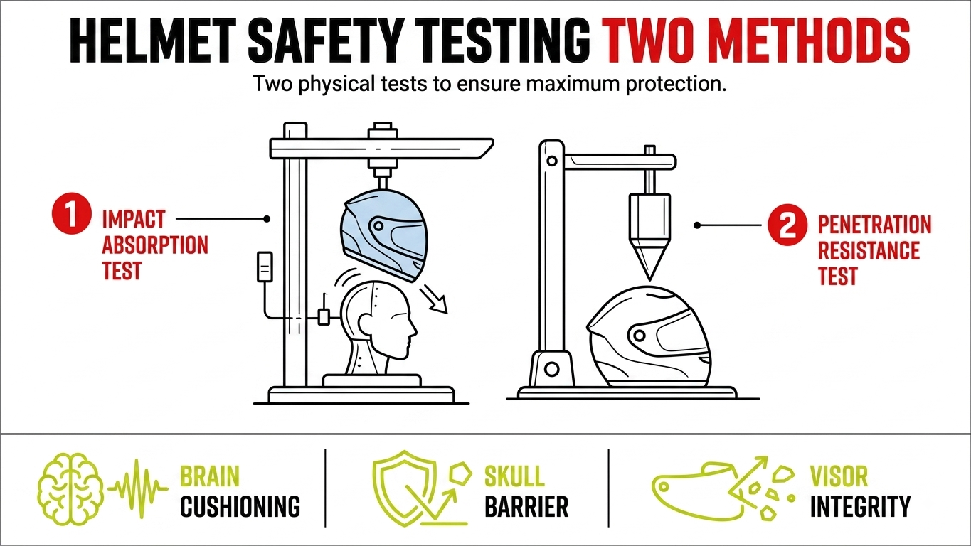 How Helmet Safety Testing Actually Works Impact Absorption and Penetration Resistance